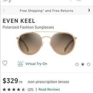 Maui Jim women’s gold sunglasses “even keel”